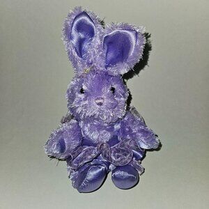 Purple Bunny Rabbit Plush 8" Stuffed Animal Toy Walmart Easter Flower Dress